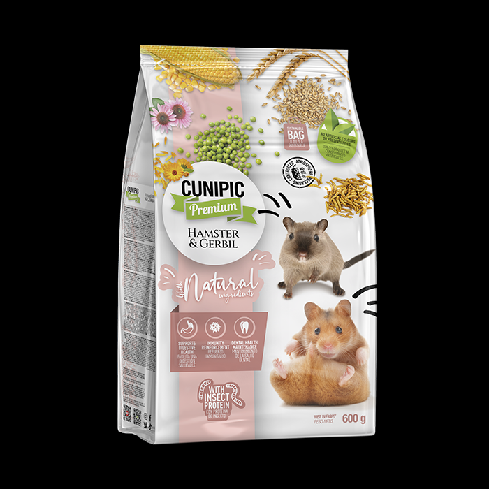 ქიუნიფიქი საკვები ზაზუნებისთვის Hamster & Gerbil 600 გრ