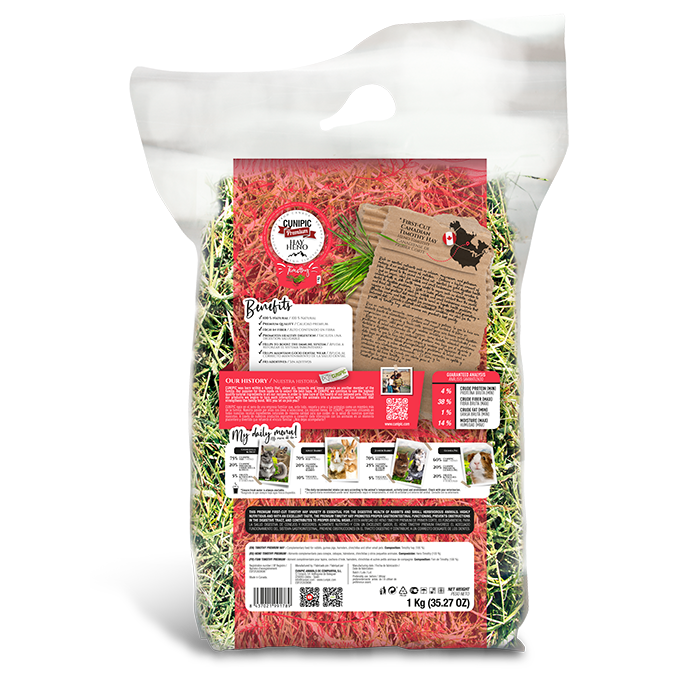 ქიუნიფიქი თივა მღრღნელებისთვის Premium Timothy Hay 1 კგ