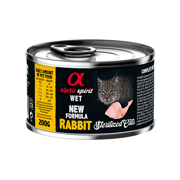 ალფა სპირიტი კონსერვი კატებისთვის Rabbit 200 გრ