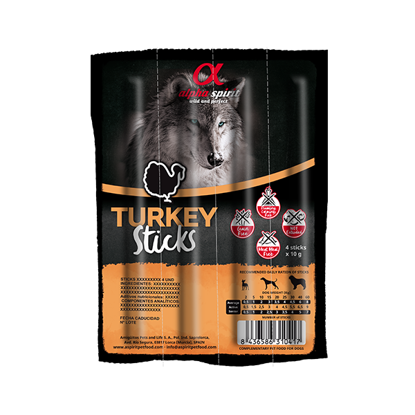ალფა სპირიტი სნექი ძაღლებისთვის Turkey Ristra 4X10 გრ