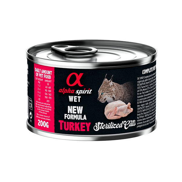 ალფა სპირიტი კონსერვი კატებისთვის Turkey 200 გრ