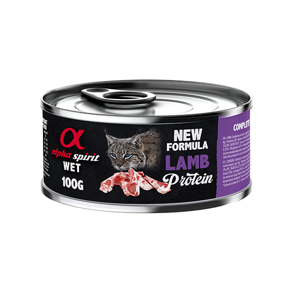 ალფა სპირიტი კონსერვი კატებისთვის Lamb 100 გრ