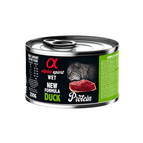 ალფა სპირიტი კონსერვი კატებისთვის Duck 200 გრ