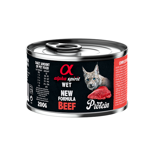 ალფა სპირიტი კონსერვი კატებისთვის Beef 200 გრ