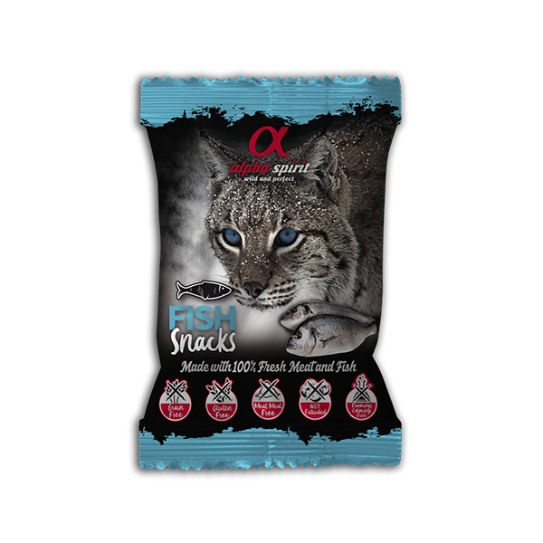 ალფა სპირიტი სნექი კატებისთვის Fish 50 გრ